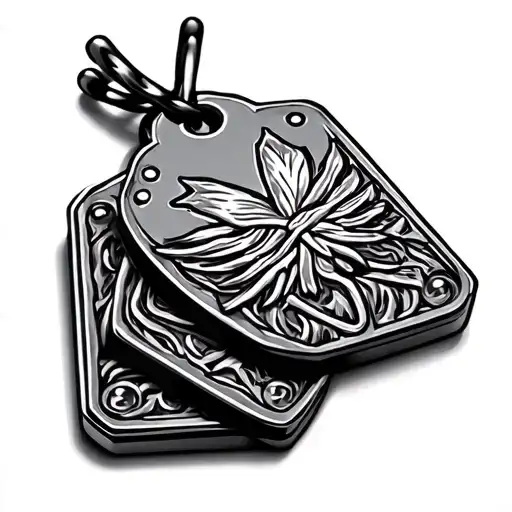 Military Dog Tags Intertwined