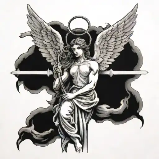 Angel Holding Cross