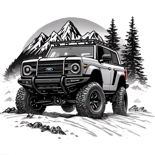 New Ford Bronco Offroad Mountains