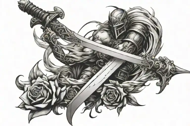 Large 999 With A Sword Going Through It The Numbers