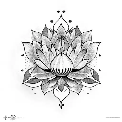 Lotus Flower With Skulls