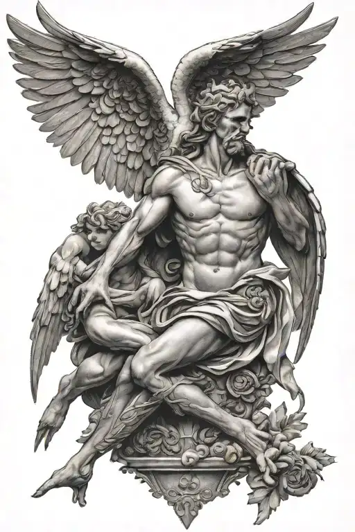Statues Icarus Lucifer