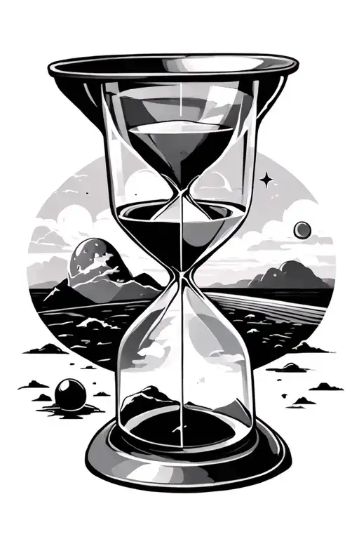 Hourglass With Dark Side Of The Moon Prism In Bottom Section