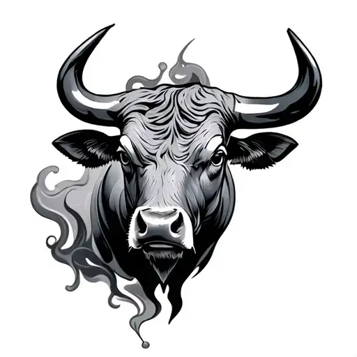 Bull And Smoke