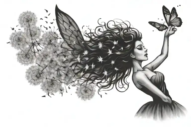 Dandelion Blowing Fairy Dust
