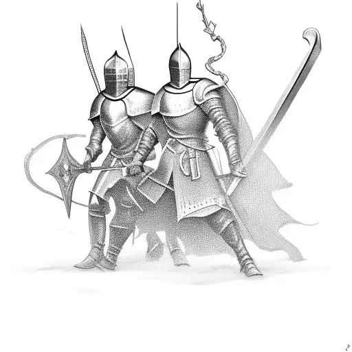 Knight Without Torso Holding Sword