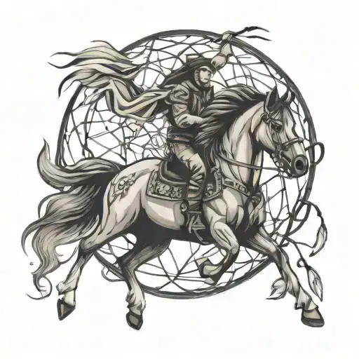 Horse Running Through Dreamcatcher