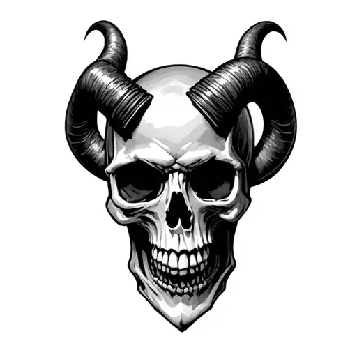 A Skull With Horns