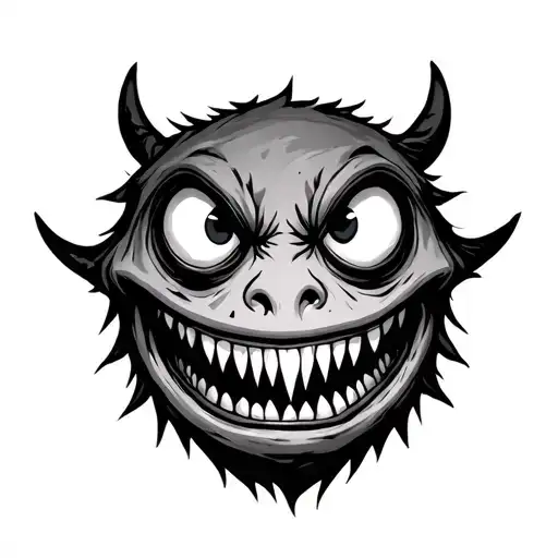 A Toothy Monster With Black Eyes