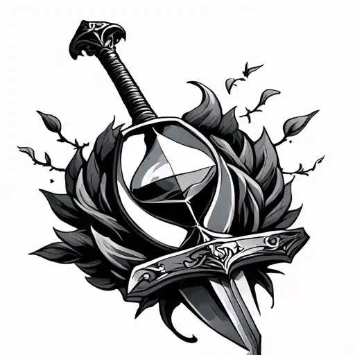 Right Sword That Pierces A Hourglass
