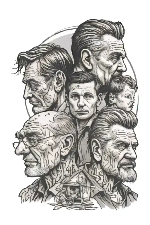 A Son With His Dad And Uncle