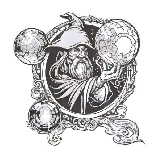 Wizard Holding Crystal Ball