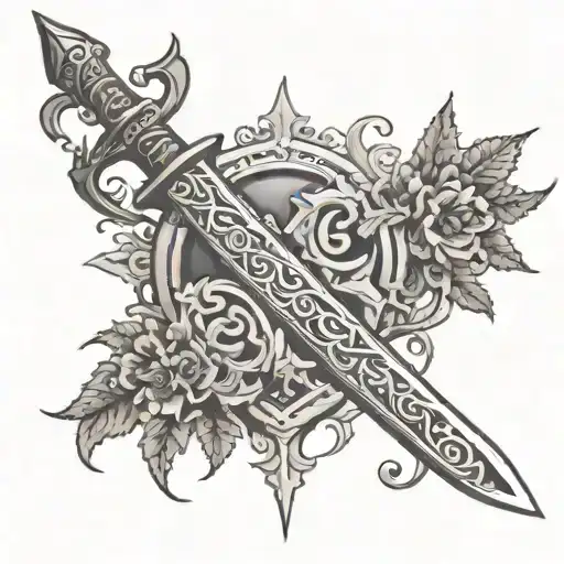 Thorn Vine With Sword