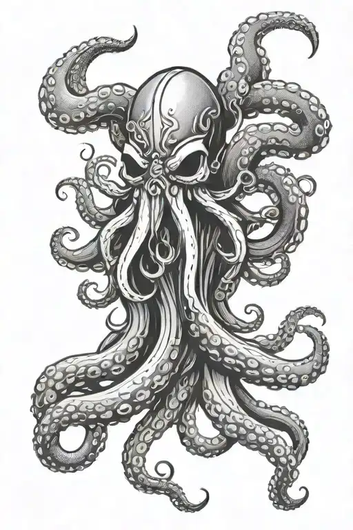 Viking Octopus Wrapping Its Tentacles