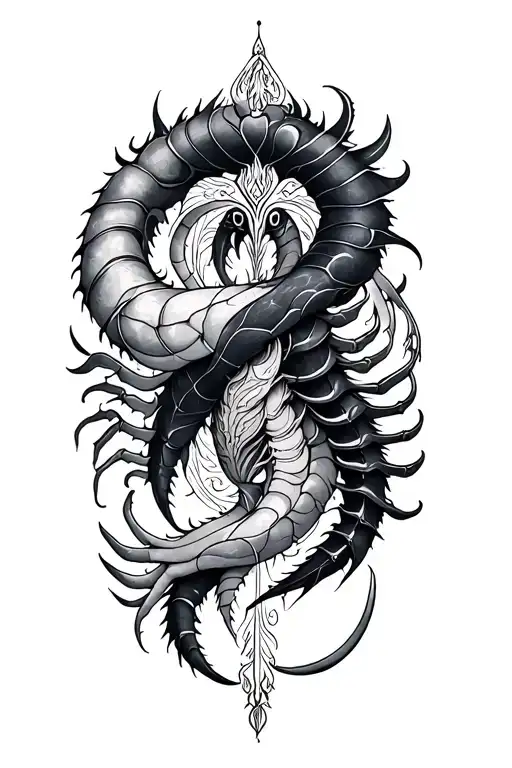 Gemini Virgo Scorpio Zodiac Sign Intertwined