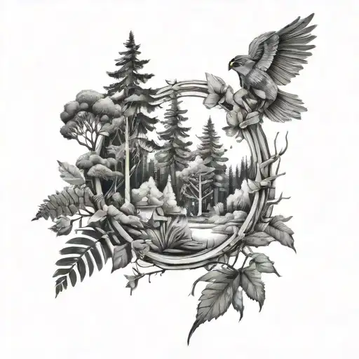Forest Forearm Tattoo Design