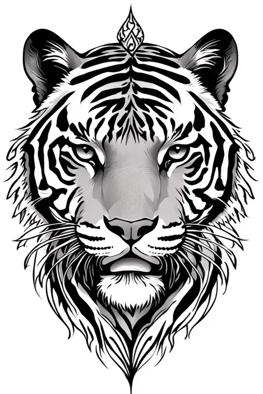 Mandala Female Tiger Head