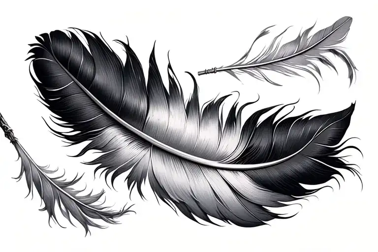 Feather On A String Aesthetically Wrapped