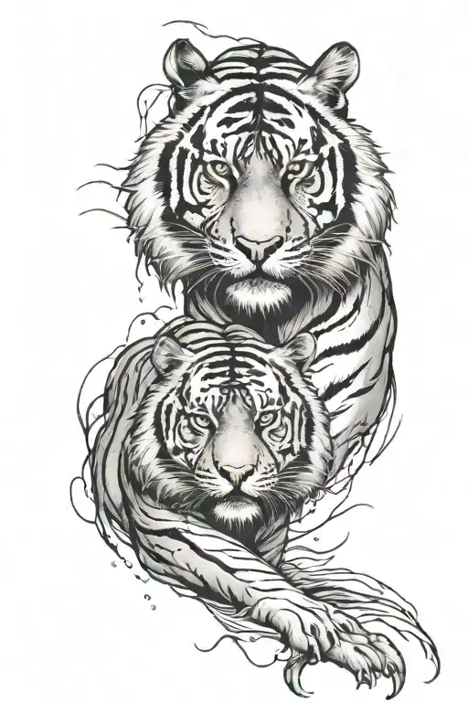 Tiger Head Time Running Away