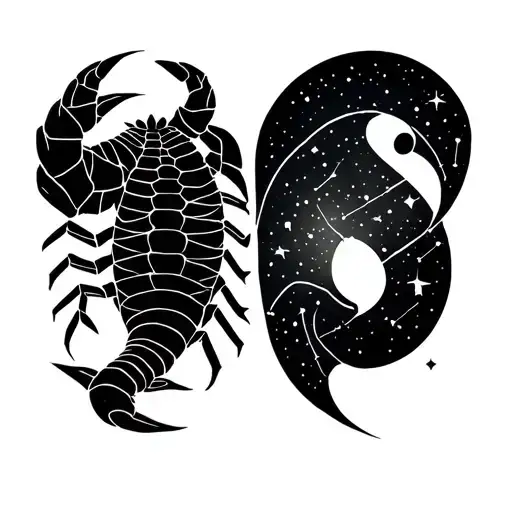 Zodiac Sign Scorpio And Gemini With The Constellation Virgo