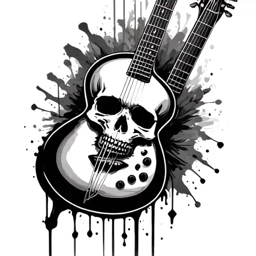 Guitar And Skull