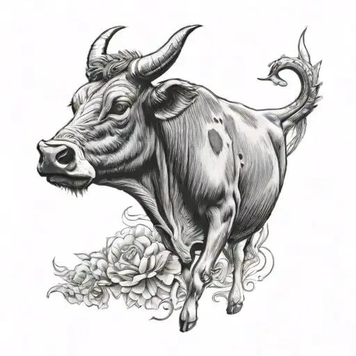 Tracor With A Cow Head