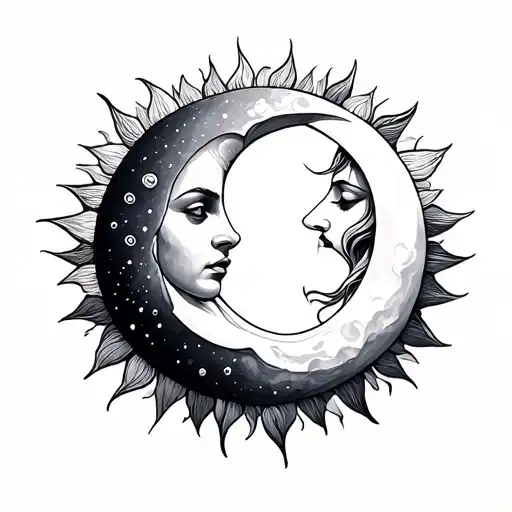 Sun And Moon Intertwined