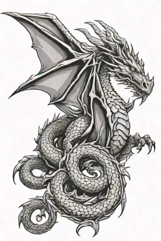 Dragon Perched Regally