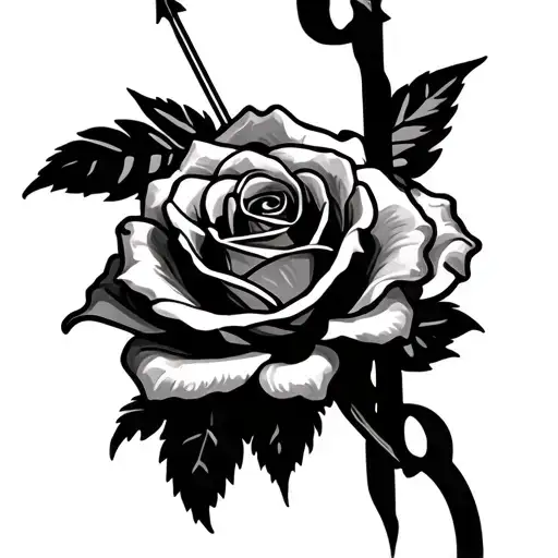 Rose Lilly And Bow And Arrow