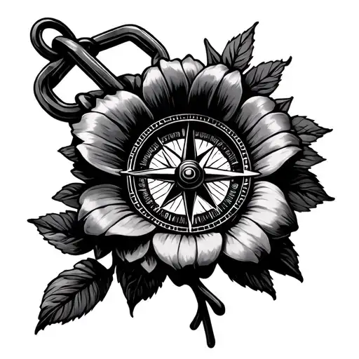 Compass Chain Flower Anchor