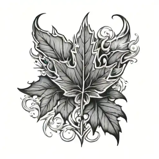 Trident And Maple Leaf