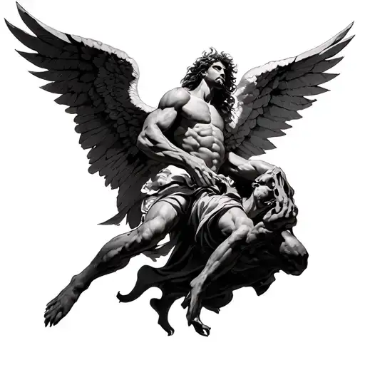 Gabriel Angel Defeating The Enemy