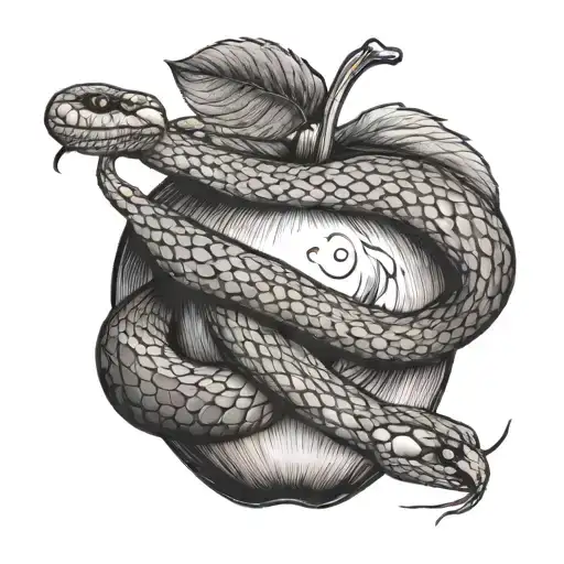Snake In An Apple