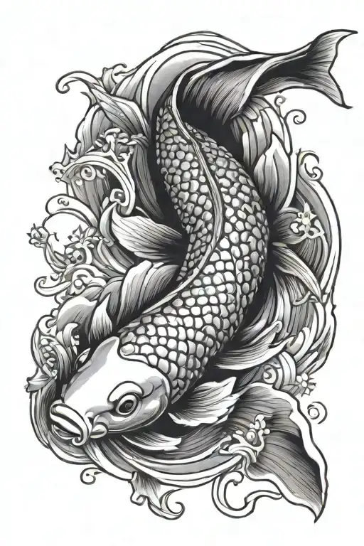 Koi Fish Swimming