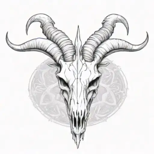 Capricorn Goat Skull