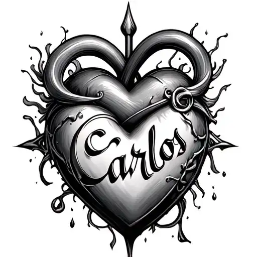 Heart With Infinity Symbol With The Name Carlos