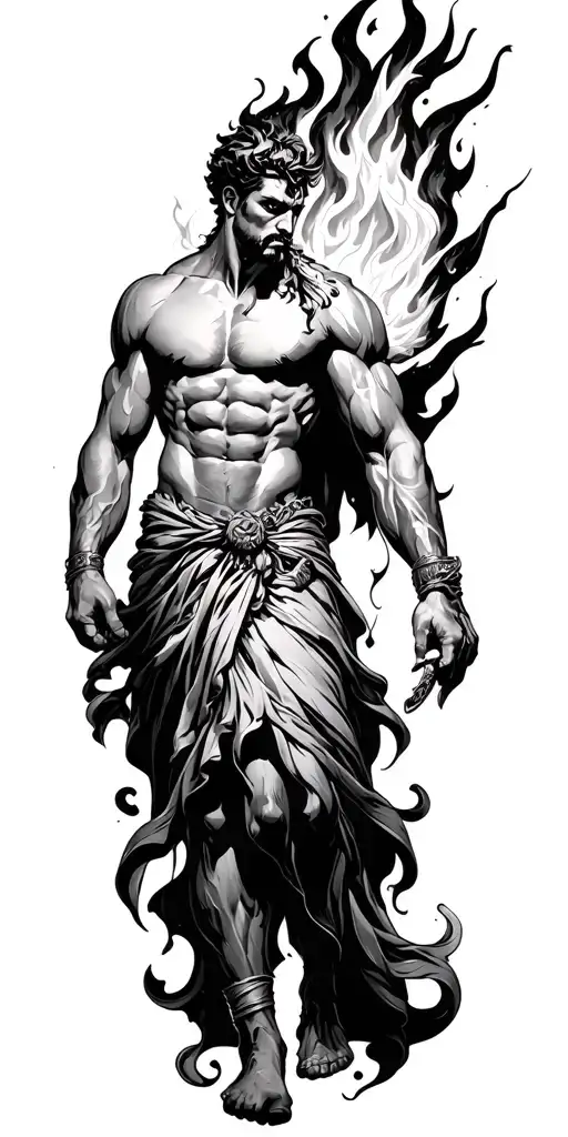 Prometheus Stealing Fire Chicano Style