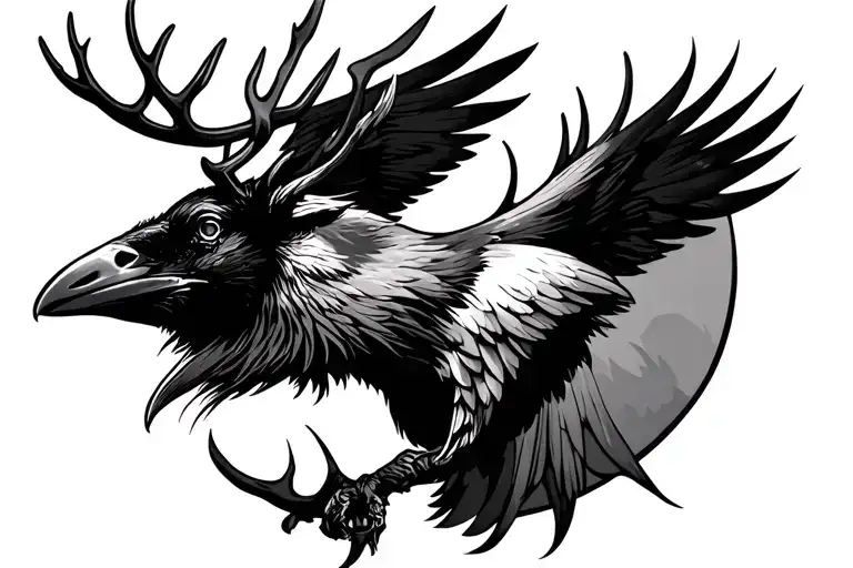 Raven And Elk