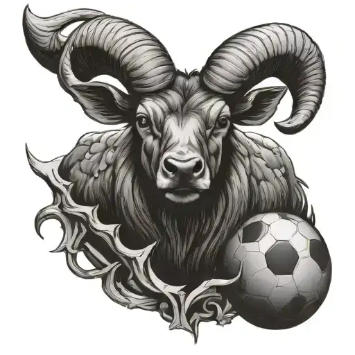 Capricorne Avec Football