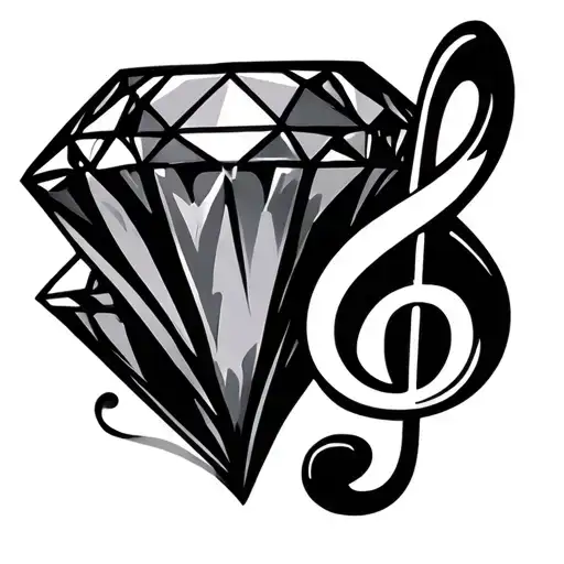 A Diamond And A Treble Clef Merging