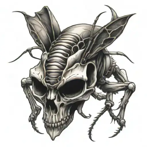 Praying Mantis Skull