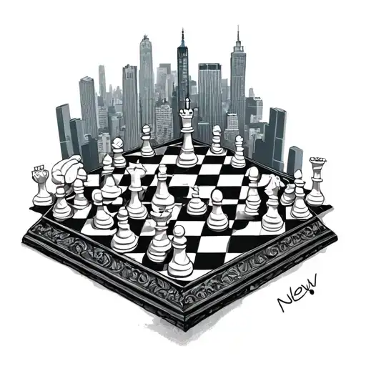 Chess Board New York City Inspired