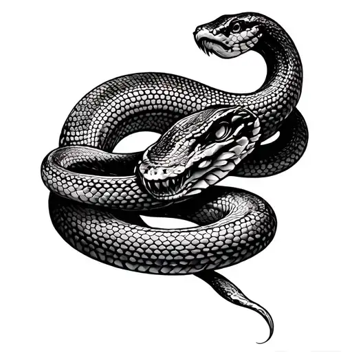 Snake Wrapping Around Shin