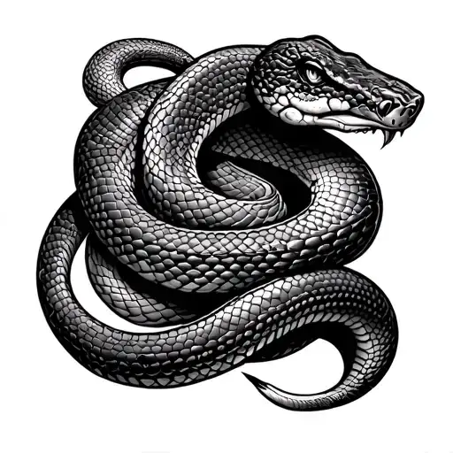 Snake Wrapping Around Shin