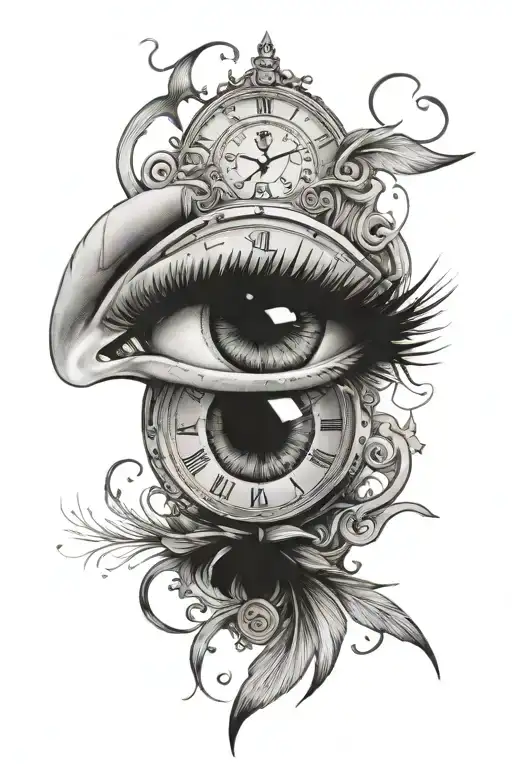 Eye Inside Of A Clock