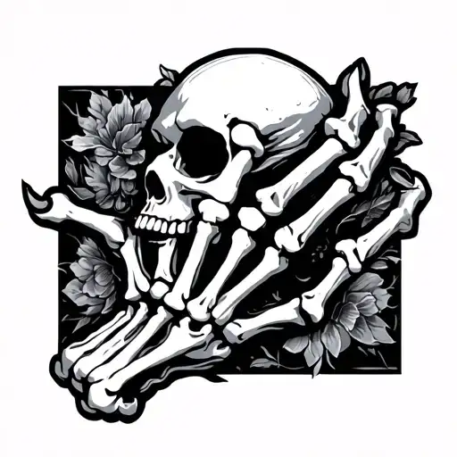 Skeleton Hand Tatto Idea