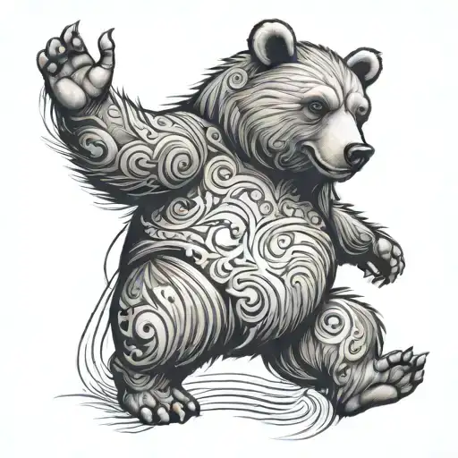 Dancing Bear With Cacadoo