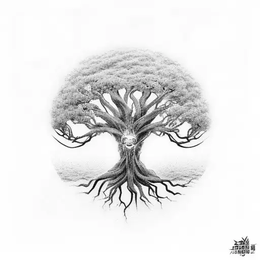 Tree Of Life With Anime Elements