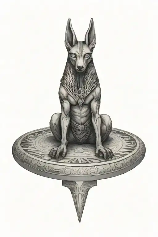 Anubis Holding The Balance