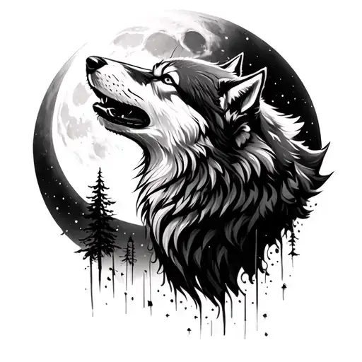 Wolf Howling At The Moon